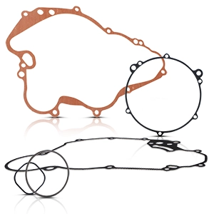 Kit di guarnizioni in carta e gomma per carter frizione di motociclette.